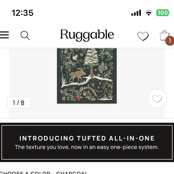 Ruggable Forest Animal Pattern Runner Rug - Picture 2 of 2